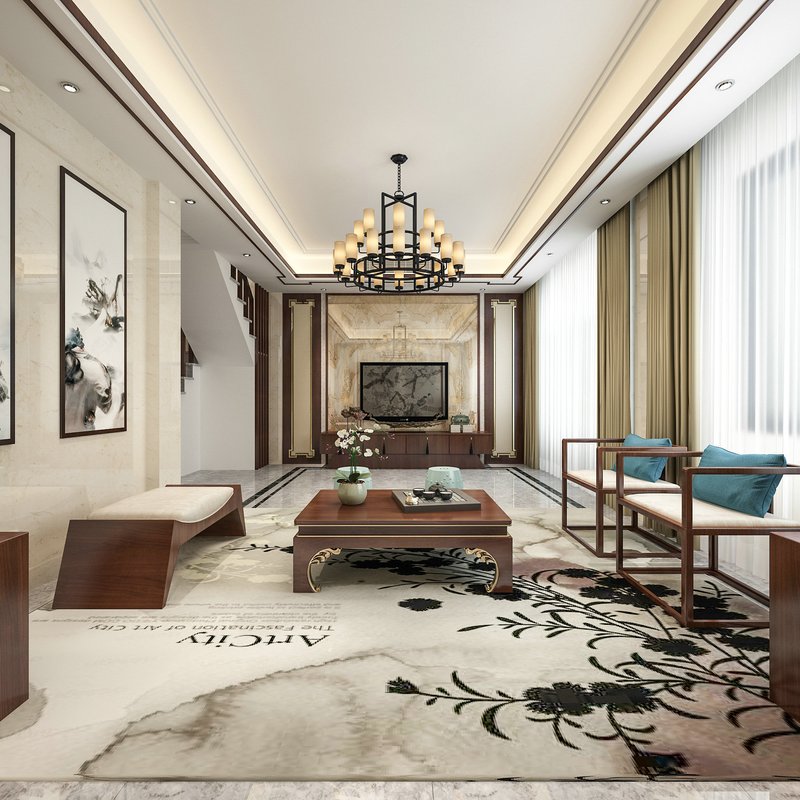 自建房裝修出200平米別墅中式風格，看過的人都贊不絕口