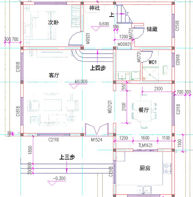 簡單三層平屋頂25萬2廳4臥帶神灶自建房全套設(shè)計施工圖，最關(guān)鍵的是戶型施工簡單，經(jīng)濟(jì)實用