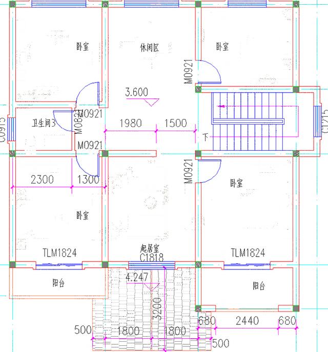 12×12米25萬2廳5臥 帶車庫二層簡單美觀自建房全套設(shè)計(jì)圖，簡歐風(fēng)格大氣高貴