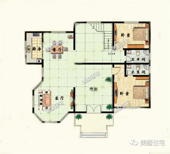 15X13米三層豪宅別墅設(shè)計圖，很明顯的歐式風(fēng)格，造型和布局堪稱完美