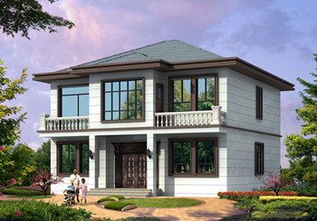 私人二層現(xiàn)代農(nóng)村小洋樓設(shè)計(jì)圖，外觀時(shí)尚、靚麗