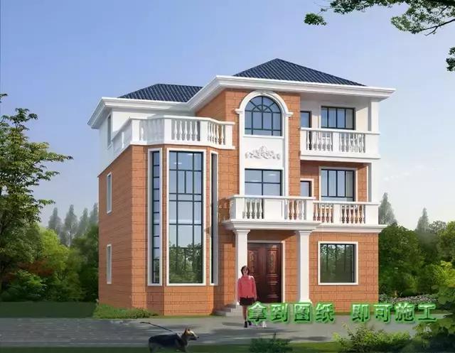 開間12米的自建房別墅設(shè)計圖，二套附平面圖隨你選