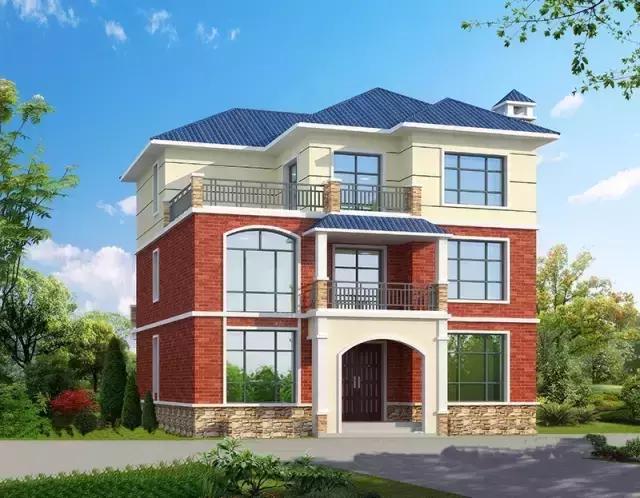 開間12米的自建房別墅設(shè)計圖，二套附平面圖隨你選