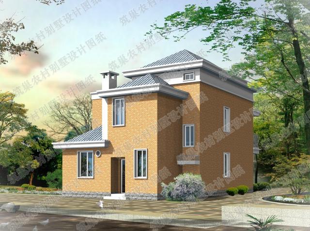 80平米二層小戶型別墅圖，20萬1廳3室?guī)чw樓層（附高清效果圖）