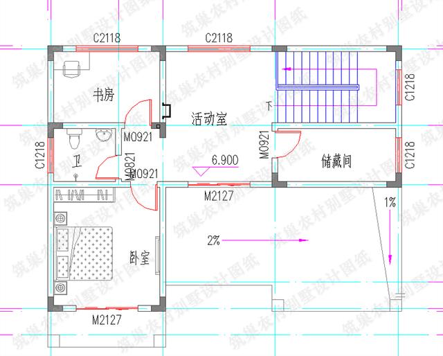 三層別墅全套設計圖，30萬12×9米3廳6臥，外觀設計簡潔大氣