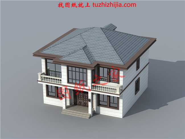 私人二層農(nóng)村小樓設(shè)計(jì)圖，外觀靚麗，富有現(xiàn)代氣息