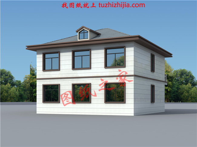 私人二層農(nóng)村小樓設(shè)計(jì)圖，外觀靚麗，富有現(xiàn)代氣息