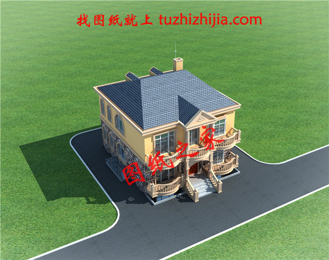 農(nóng)村二層樓建房造型圖及全套施工圖紙，占地110平米左右，帶地下室