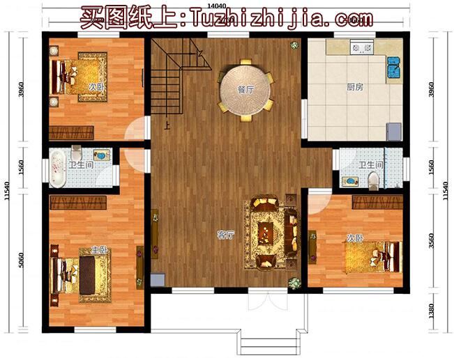 鄉(xiāng)下建房一層戶型圖，建好才15萬，鄰居都說50年不會過時！