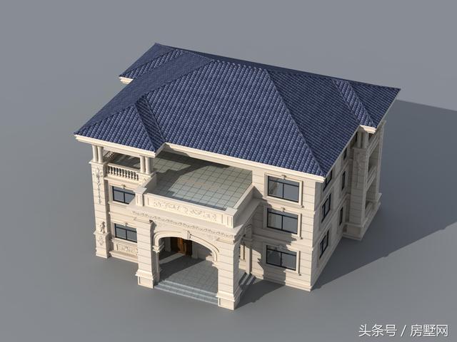 一款精美的歐式風格別墅圖，三層樣式占地120平，漂亮至極！