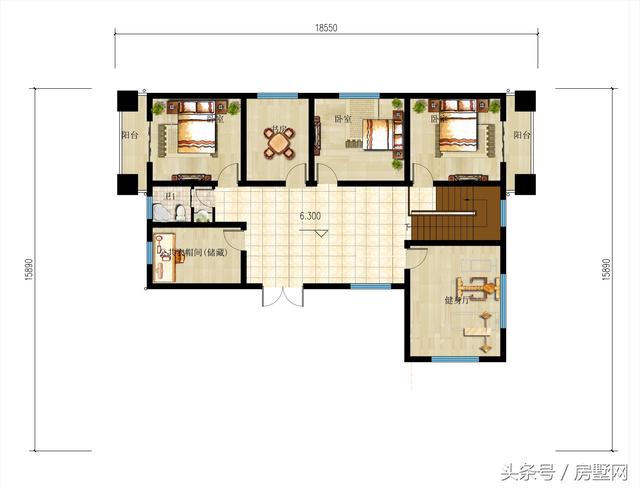 一款精美的歐式風格別墅圖，三層樣式占地120平，漂亮至極！