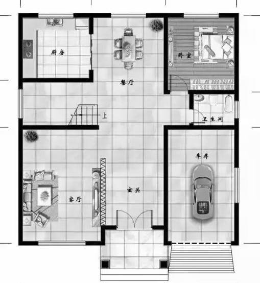 11×12米35萬2廳7臥磚混結構農村三層別墅設計圖