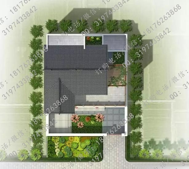 中式二層農(nóng)村小別墅設(shè)計(jì)圖，20萬(wàn)100㎡2廳5臥帶前后院