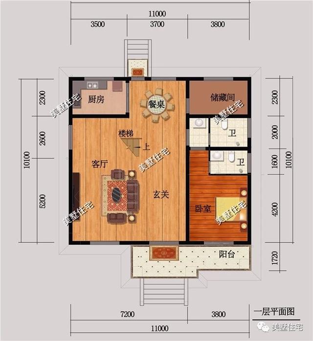 適合農(nóng)村宅基地大小5款別墅戶型圖，每款都不超過120平，外觀大方造價還便宜