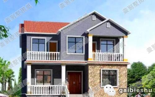 二層農(nóng)村別墅設(shè)計(jì)圖10*11米1廳5臥，主體造價(jià)25萬左右。