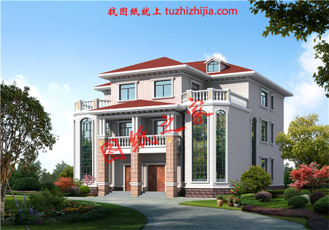 農(nóng)村兄弟雙拼別墅三層，美觀氣派，室內(nèi)布局合理實用