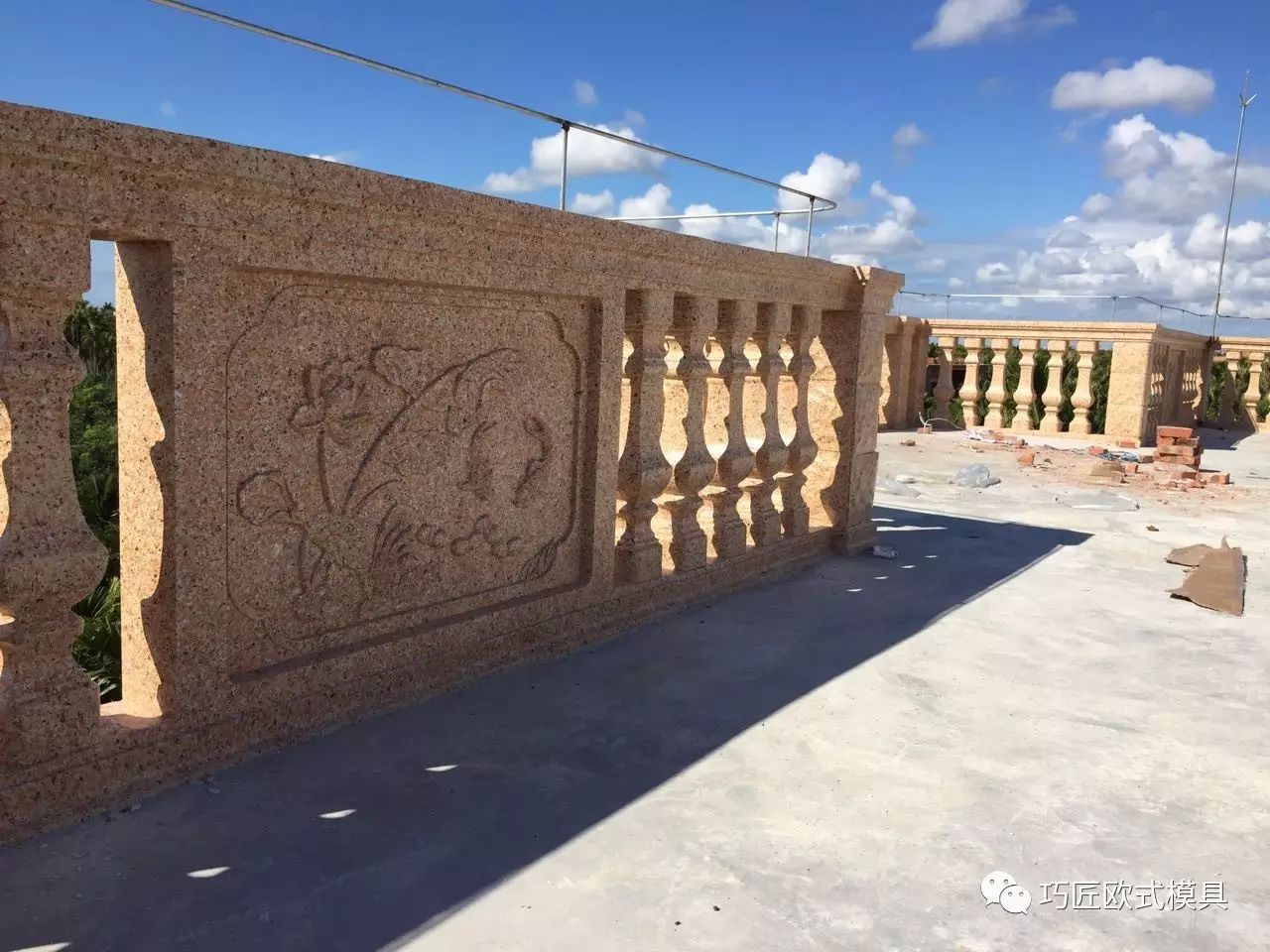 現(xiàn)澆水泥陽臺護欄/圍欄模具，ABS工程塑料，附施工案例