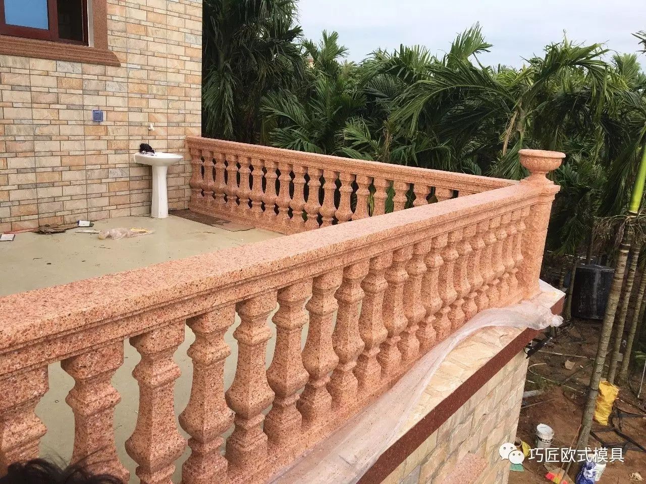 現(xiàn)澆水泥陽臺護欄/圍欄模具，ABS工程塑料，附施工案例