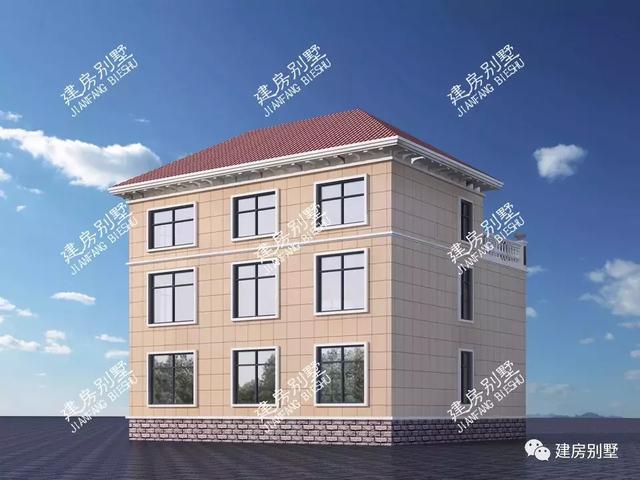 兩棟同款造型的三層別墅圖，第一棟旋轉(zhuǎn)樓梯，第二棟是回字形樓梯，都同樣很美