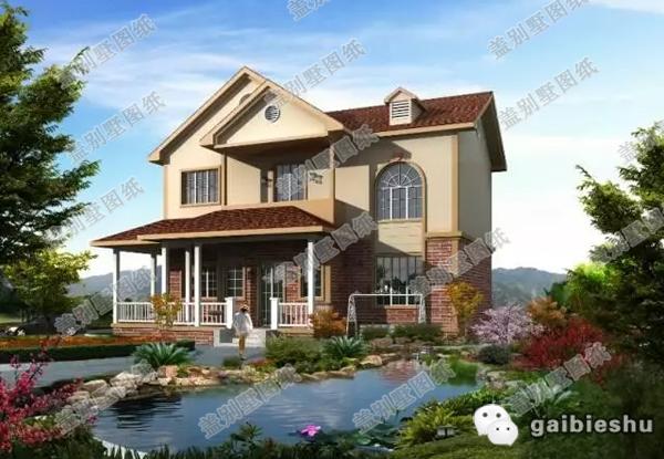 一款托斯卡納風(fēng)格的二層別墅設(shè)計(jì)圖，主體造價(jià)25萬建筑面積240㎡