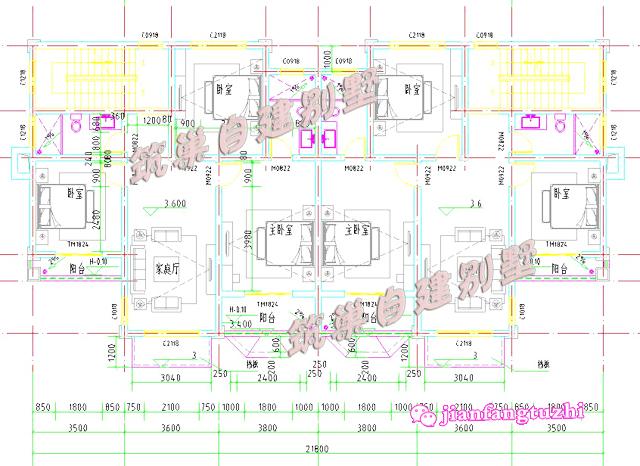 二層農村兄弟雙拼房別墅設計圖效果圖，總面積450平方米22x11米，對稱設計彰顯房屋的氣勢