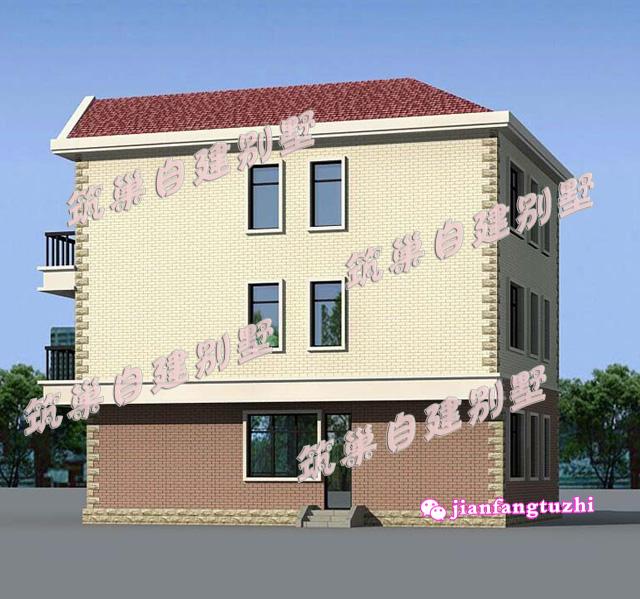 簡易三層農(nóng)村自建房全套設(shè)計施工圖，100平方米12x9米房屋結(jié)構(gòu)層次分明