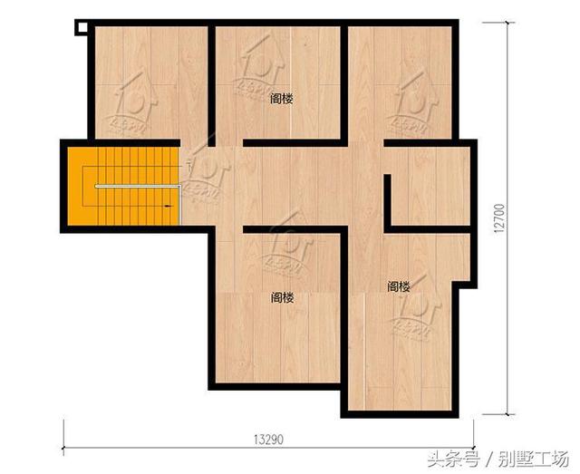 造價(jià)46萬(wàn)農(nóng)村三層別墅圖，外觀立體有層次，帶地下室閣樓
