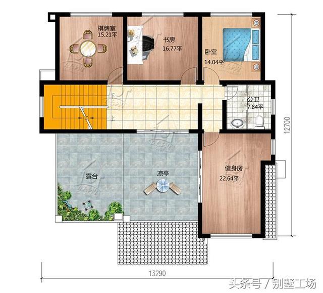 造價(jià)46萬(wàn)農(nóng)村三層別墅圖，外觀立體有層次，帶地下室閣樓