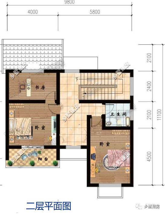 三款農(nóng)村二層別墅圖，不到100平的農(nóng)村小別墅，讓你知道小面積也有好布局