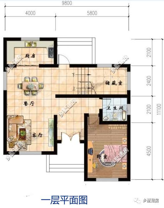三款農(nóng)村二層別墅圖，不到100平的農(nóng)村小別墅，讓你知道小面積也有好布局