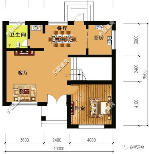 三款農(nóng)村二層別墅圖，不到100平的農(nóng)村小別墅，讓你知道小面積也有好布局