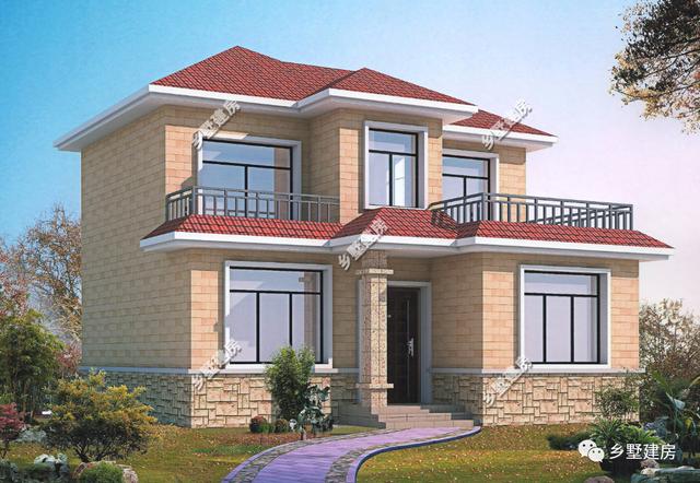 三款農(nóng)村二層別墅圖，不到100平的農(nóng)村小別墅，讓你知道小面積也有好布局