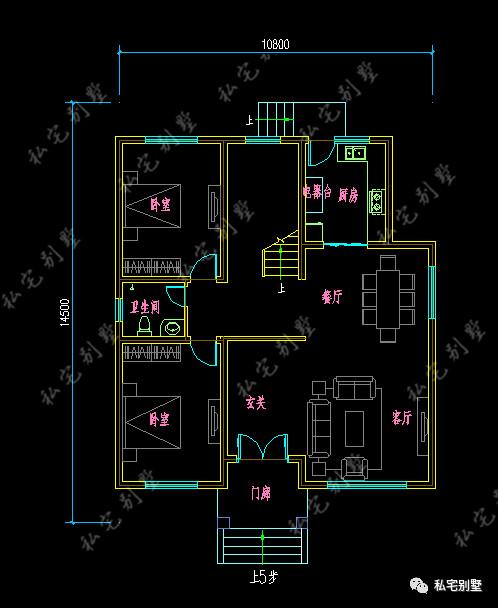 歐式框架大氣客廳通高三層農(nóng)村自建房別墅圖，建了都說好