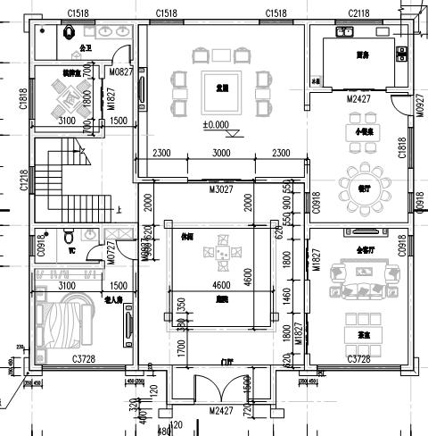 三層新中式別墅合院設(shè)計圖，階梯式外觀時尚大氣，內(nèi)部功能房齊全