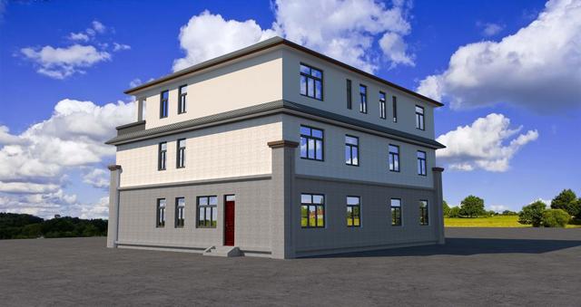 三層新中式別墅合院設(shè)計圖，階梯式外觀時尚大氣，內(nèi)部功能房齊全