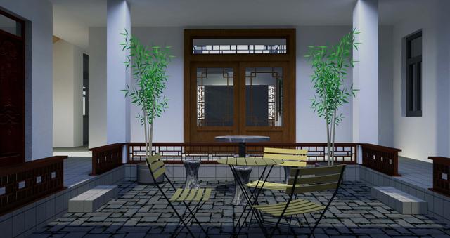 三層新中式別墅合院設(shè)計圖，階梯式外觀時尚大氣，內(nèi)部功能房齊全