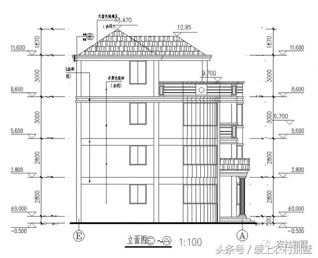 120平新農(nóng)村框架結(jié)構(gòu)別墅圖，三層半+挑空客廳+大露臺(tái)，超氣派超流行的一款別墅