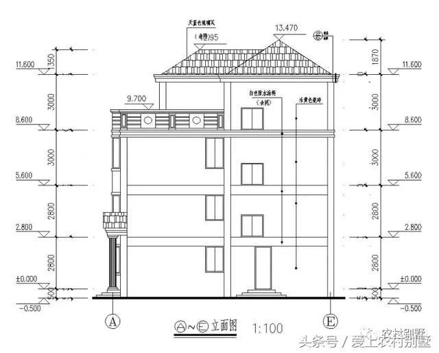 120平新農(nóng)村框架結(jié)構(gòu)別墅圖，三層半+挑空客廳+大露臺(tái)，超氣派超流行的一款別墅
