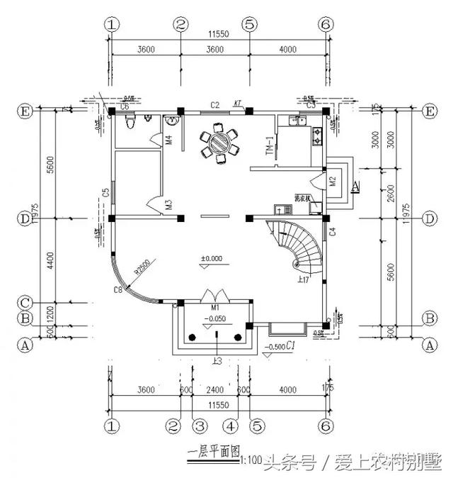 120平新農(nóng)村框架結(jié)構(gòu)別墅圖，三層半+挑空客廳+大露臺(tái)，超氣派超流行的一款別墅