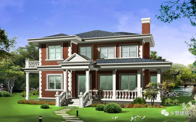 二層歐式現(xiàn)代農(nóng)村自建房設(shè)計(jì)圖，與其負(fù)債累累的還房貸，不如回家花30萬(wàn)蓋一棟漂亮的小別墅