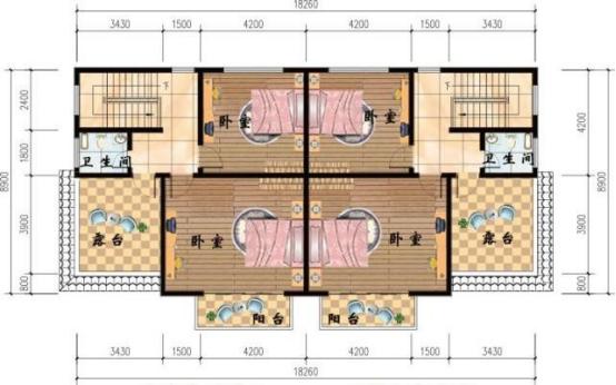 4款農(nóng)村雙拼別墅圖，不同風(fēng)格簡(jiǎn)單實(shí)用造價(jià)低，兄弟一起建房的最佳選擇