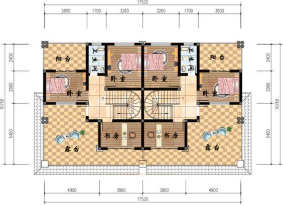 4款農(nóng)村雙拼別墅圖，不同風(fēng)格簡(jiǎn)單實(shí)用造價(jià)低，兄弟一起建房的最佳選擇