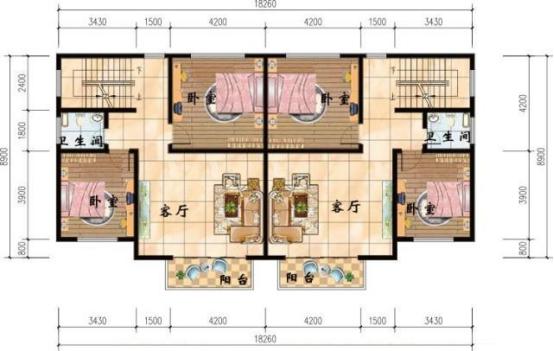 4款農(nóng)村雙拼別墅圖，不同風(fēng)格簡(jiǎn)單實(shí)用造價(jià)低，兄弟一起建房的最佳選擇