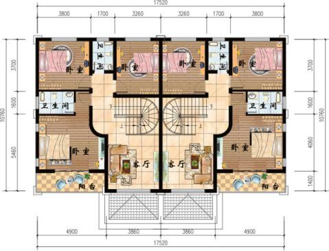 4款農(nóng)村雙拼別墅圖，不同風(fēng)格簡(jiǎn)單實(shí)用造價(jià)低，兄弟一起建房的最佳選擇