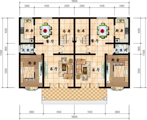 4款農(nóng)村雙拼別墅圖，不同風(fēng)格簡(jiǎn)單實(shí)用造價(jià)低，兄弟一起建房的最佳選擇