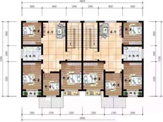 4款農(nóng)村雙拼別墅圖，不同風(fēng)格簡(jiǎn)單實(shí)用造價(jià)低，兄弟一起建房的最佳選擇