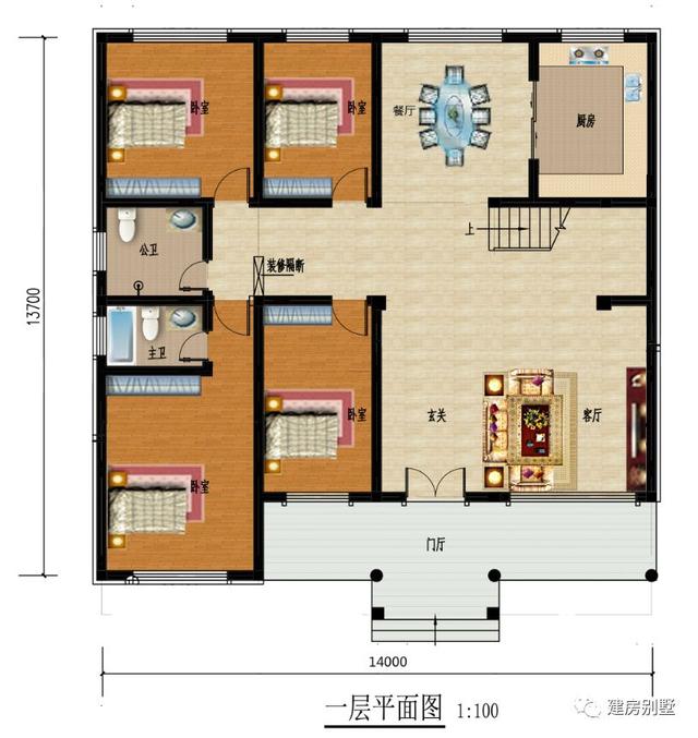 3棟造價都不高的兩層別墅圖，都在20萬左右，實用性滿分