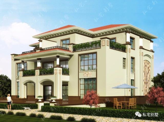 新款三層大氣歐式雙拼聯(lián)拼別墅設(shè)計(jì)圖，看了都喜歡
