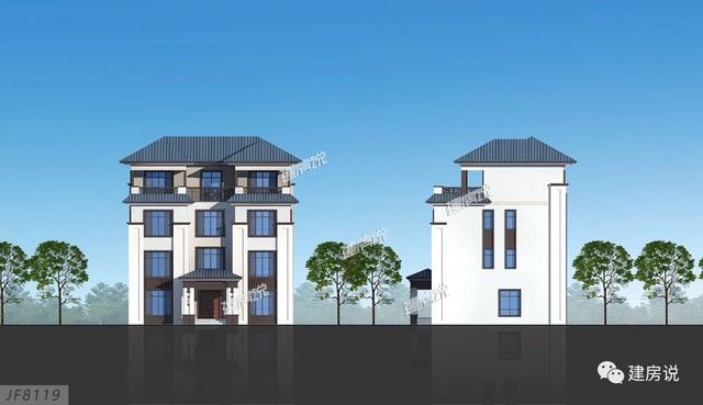 3棟130平的新中式別墅設(shè)計圖，外觀典雅大氣真心漂亮，農(nóng)村自建房的新潮流