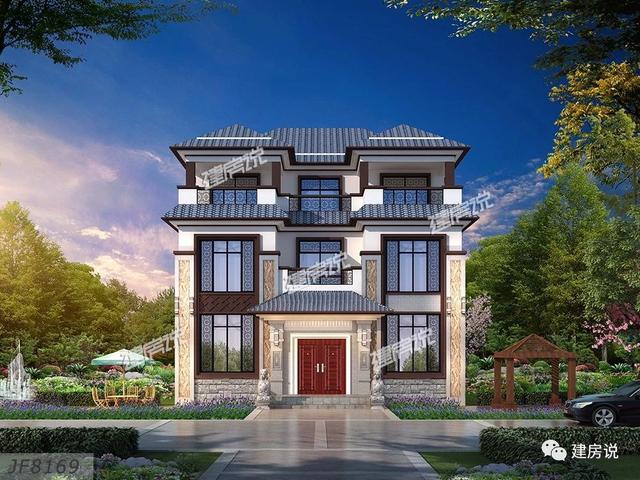 3棟130平的新中式別墅設(shè)計圖，外觀典雅大氣真心漂亮，農(nóng)村自建房的新潮流